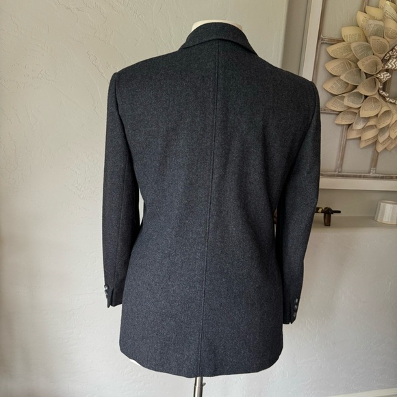 Pendleton Womens Vintage Wool Dark Grey Double-Brest Blazer Size 14 - Picture 4 of 14
